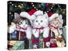 Meowy Christmas-Jenny Newland-Stretched Canvas