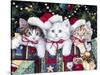 Meowy Christmas-Jenny Newland-Stretched Canvas