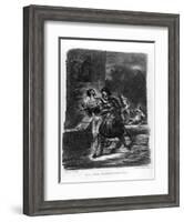 Mephistopheles and Faust Escaping after Valentine's Death-Eugene Delacroix-Framed Giclee Print