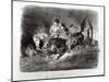 Mephistopheles and Faust Riding in the Night, Illustration For Faust by Goethe, 1828-Eugene Delacroix-Mounted Giclee Print