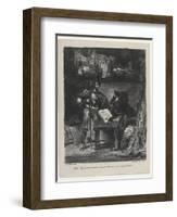 Méphistophélés apparaissant à Faust, 2ème état, 1827-Eugene Delacroix-Framed Giclee Print