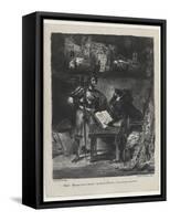 Méphistophélés apparaissant à Faust, 2ème état, 1827-Eugene Delacroix-Framed Stretched Canvas