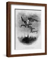 Mephistopheles' Prologue in the Sky, from Goethe's Faust, 1828-Eugene Delacroix-Framed Giclee Print