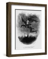 Mephistopheles Prologue in the Sky. Illustration to Goethe's Faust, 1828-Eugene Delacroix-Framed Giclee Print