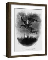 Mephistopheles Prologue in the Sky. Illustration to Goethe's Faust, 1828-Eugene Delacroix-Framed Giclee Print