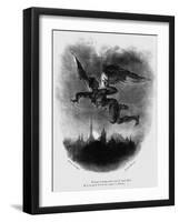 Mephistopheles Prologue in the Sky. Illustration to Goethe's Faust, 1828-Eugene Delacroix-Framed Giclee Print