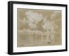 Mer calme avec à l'horizon des barques à voiles-Henri Zuber-Framed Giclee Print