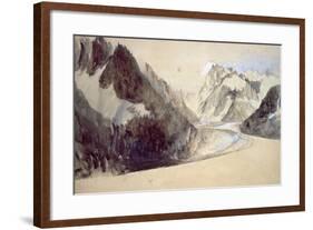 Mer De Glace, Chamonix, 1849-John Ruskin-Framed Giclee Print