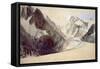 Mer De Glace, Chamonix, 1849-John Ruskin-Framed Stretched Canvas
