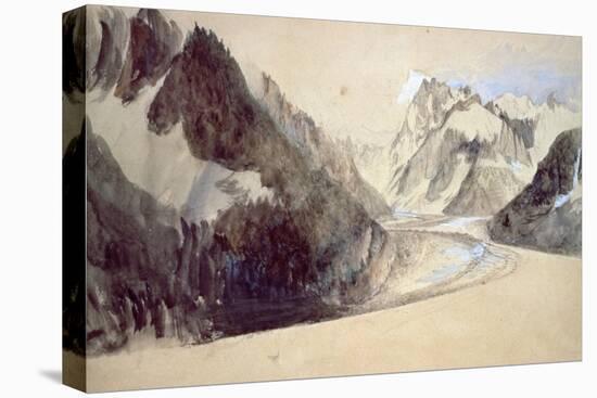 Mer De Glace, Chamonix, 1849-John Ruskin-Stretched Canvas
