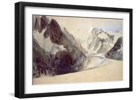 Mer De Glace, Chamonix, 1849-John Ruskin-Framed Giclee Print