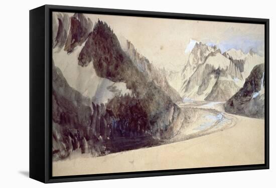 Mer De Glace, Chamonix, 1849-John Ruskin-Framed Stretched Canvas