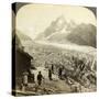 Mer De Glace from the 'Chapeau, Near Chamonix, France-Underwood & Underwood-Stretched Canvas