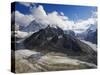 Mer De Glace Glacier, Mont Blanc Range, Chamonix, French Alps, France, Europe-Christian Kober-Stretched Canvas