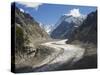 Mer De Glace Glacier, Mont Blanc Range, Chamonix, French Alps, France, Europe-Christian Kober-Stretched Canvas