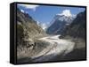 Mer De Glace Glacier, Mont Blanc Range, Chamonix, French Alps, France, Europe-Christian Kober-Framed Stretched Canvas