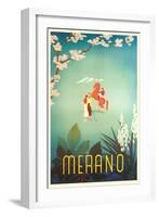 Merano, Italy Travel Poster-null-Framed Art Print