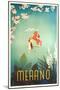 Merano, Italy Travel Poster-null-Mounted Art Print