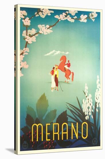 Merano, Italy Travel Poster-null-Stretched Canvas