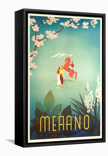 Merano, Italy Travel Poster-null-Framed Stretched Canvas