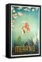 Merano, Italy Travel Poster-null-Framed Stretched Canvas