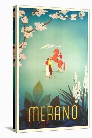 Merano, Italy Travel Poster-null-Stretched Canvas