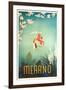 Merano, Italy Travel Poster-null-Framed Art Print