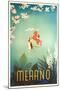 Merano, Italy Travel Poster-null-Mounted Art Print