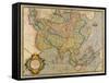Mercator's Map of Asia-Science Source-Framed Stretched Canvas