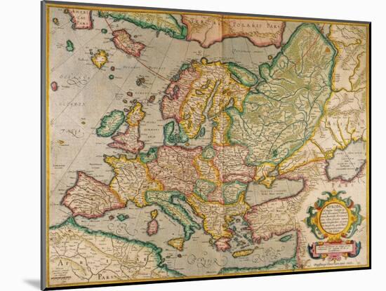 Mercator's Map of Europe-Science Source-Mounted Giclee Print