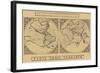 Mercator's World Map, 1524-Gerardus Mercator-Framed Art Print