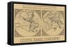 Mercator's World Map, 1524-Gerardus Mercator-Framed Stretched Canvas