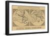 Mercator's World Map, 1524-Gerardus Mercator-Framed Art Print