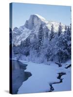 Merced River and Half Dome in Winter-James Randklev-Stretched Canvas