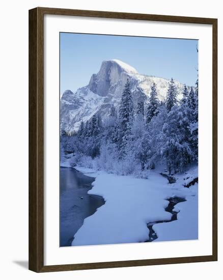 Merced River and Half Dome in Winter-James Randklev-Framed Photographic Print