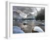 Merced River, El Capitan in Background, Yosemite, California, USA-Tom Norring-Framed Premium Photographic Print