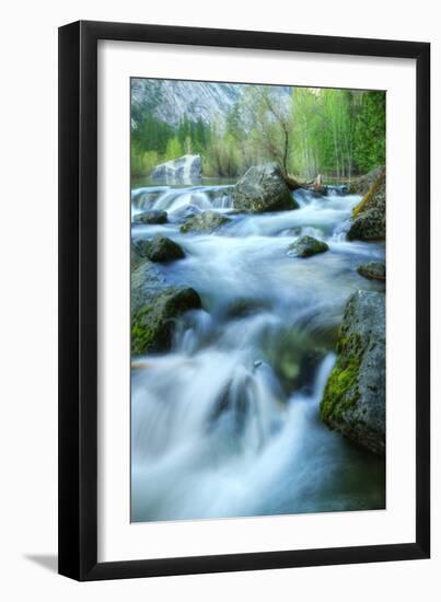 Merced River Flow in Spring, Yosemite California-Vincent James-Framed Photographic Print