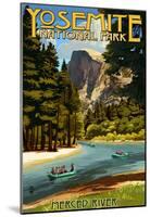 Merced River Rafting - Yosemite National Park, California-null-Mounted Poster