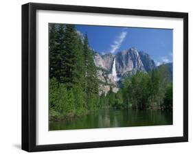 Merced River, Yosemite Falls in the Background, Yosemite National Park, California, USA-Tomlinson Ruth-Framed Photographic Print