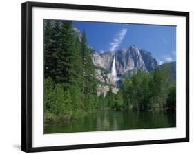 Merced River, Yosemite Falls in the Background, Yosemite National Park, California, USA-Tomlinson Ruth-Framed Photographic Print