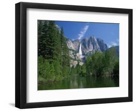 Merced River, Yosemite Falls in the Background, Yosemite National Park, California, USA-Tomlinson Ruth-Framed Premium Photographic Print