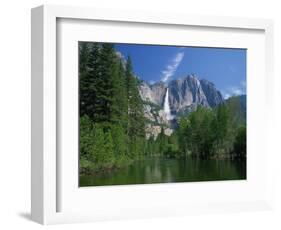 Merced River, Yosemite Falls in the Background, Yosemite National Park, California, USA-Tomlinson Ruth-Framed Premium Photographic Print