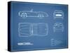 Mercedes 190-SL-Blue-Mark Rogan-Stretched Canvas