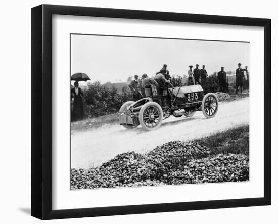 Mercedes 60 Hp Climbing a Hill on the Paris-Madrid Race, 1903-null-Framed Photographic Print