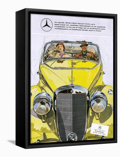 Mercedes Benz 170 S-null-Framed Stretched Canvas
