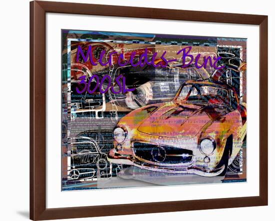 Mercedes Benz 300 Sl-Victoria Hues-Framed Giclee Print