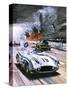 Mercedes Crash in the 1955 Le Mans Race-Graham Coton-Stretched Canvas