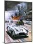 Mercedes Crash in the 1955 Le Mans Race-Graham Coton-Mounted Giclee Print