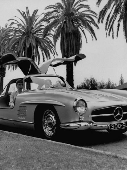 'Mercedes Gullwing Sports Car' Photographic Print - Ed Clark ...