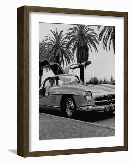 Mercedes Gullwing Sports Car-Ed Clark-Framed Photographic Print